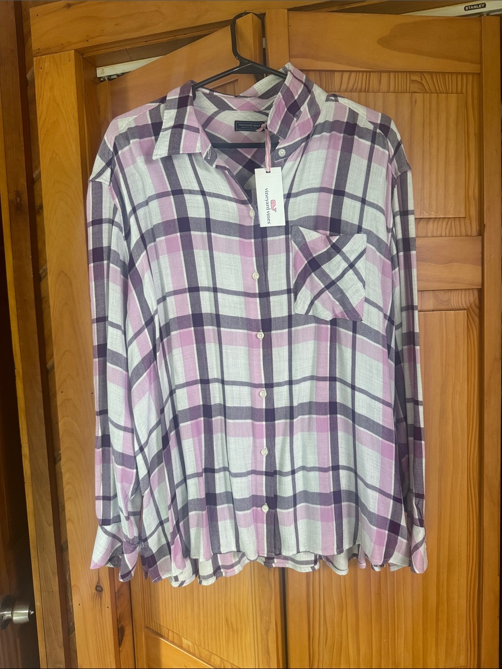 Vineyard Vines Pink and Purple Plaid Button-Down Shirt